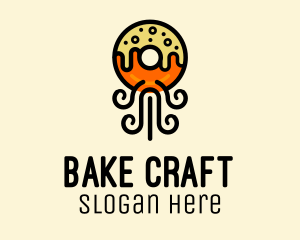 Fried Donut Snack  logo design