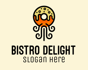 Fried Donut Snack  logo design