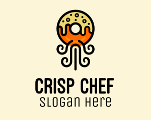 Fried Donut Snack  logo design