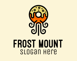 Fried Donut Snack  logo design