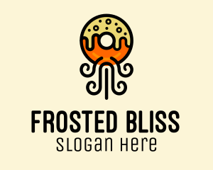 Frosted - Fried Donut Snack logo design