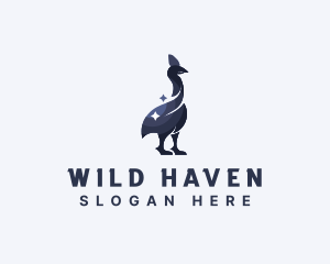 Cassowary Bird Wildlife logo design