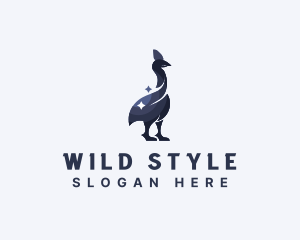 Cassowary Bird Wildlife logo design