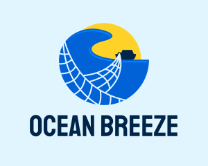 Cruising - Fishing Net Ocean logo design