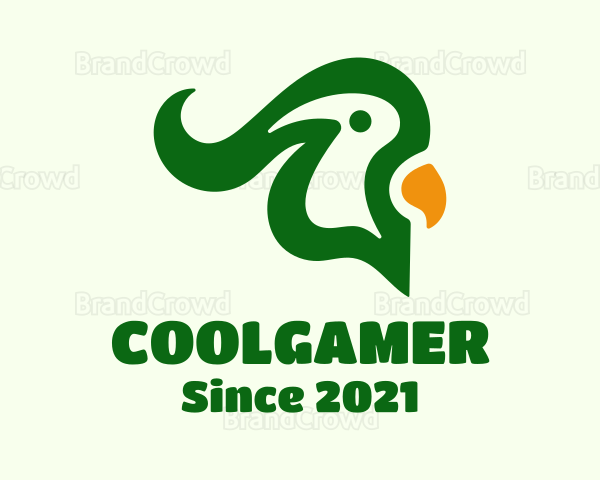 Green Macaw Head Logo