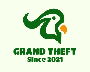 Head - Green Macaw Head logo design