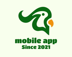 Birdwatching - Green Macaw Head logo design