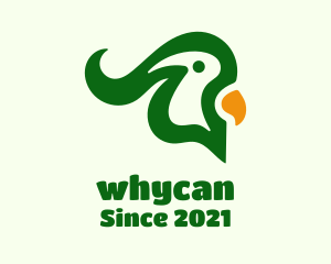 Wildlife Sanctuary - Green Macaw Head logo design