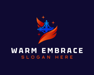 Heating Cooling HVAC  logo design