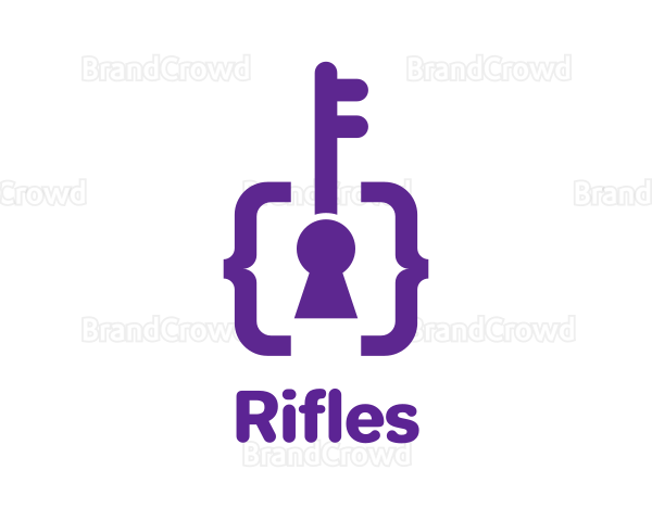 Violet Bracket Keyhole Logo