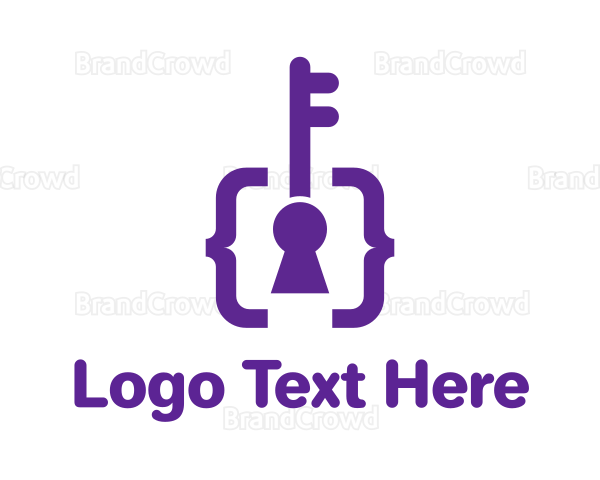 Violet Bracket Keyhole Logo