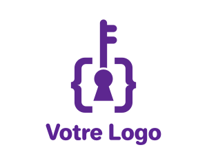 Violet Bracket Keyhole Logo