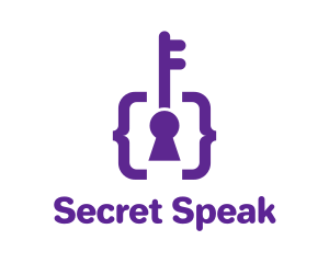 Violet Bracket Keyhole logo design