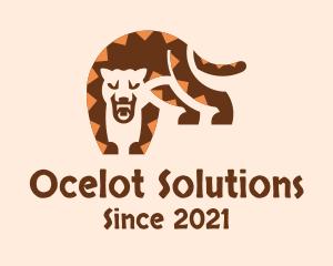 Ocelot - Wild Jaguar Jungle logo design