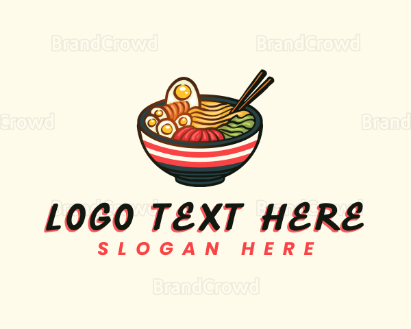 Korean Food Bibimbap Logo