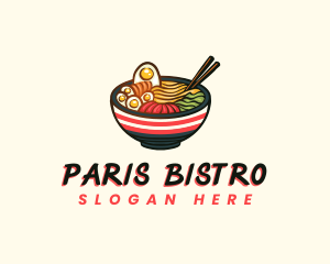 Korean Food Bibimbap logo design