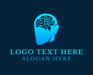 Think - Genius Human Brain logo design