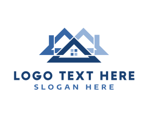 Real Estate - Town House Roofing logo design