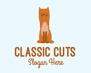 Playful Cat Pet  Logo