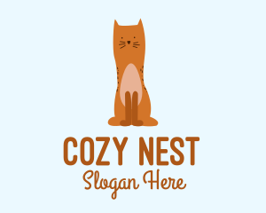 Playful Cat Pet  logo design