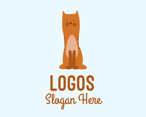 Pet - Playful Cat Pet logo design