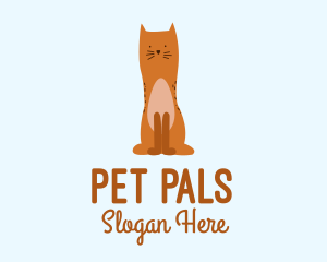 Playful Cat Pet  logo design