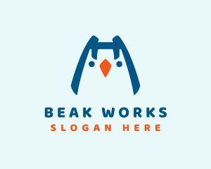 Cute Baby Penguin  logo design