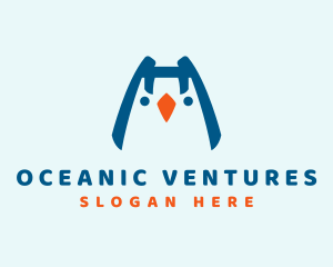 Cute Baby Penguin  logo design