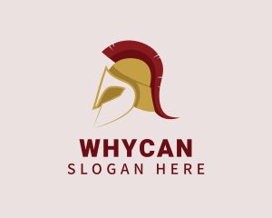 Metallic - Spartan Warrior Helmet logo design