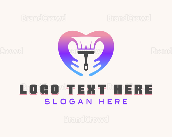 Paint Brush Heart Logo
