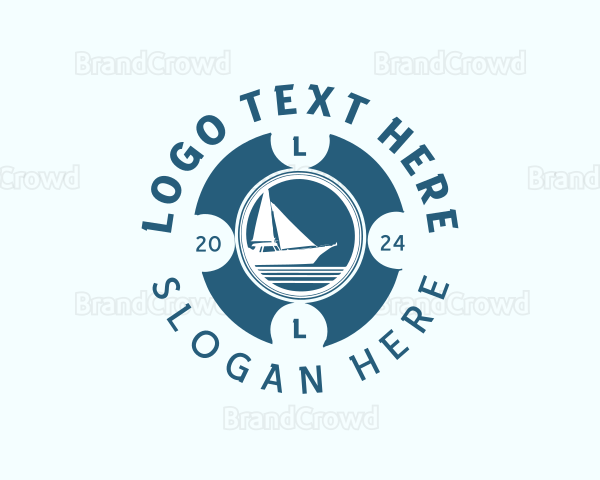 Sailing Boat Travel Logo