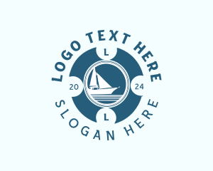 Sailing Boat Travel Logo