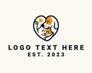 Pet Groom - Dog Cat Pet Care logo design