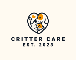 Dog Cat Pet Care logo design