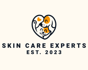 Dog Cat Pet Care logo design