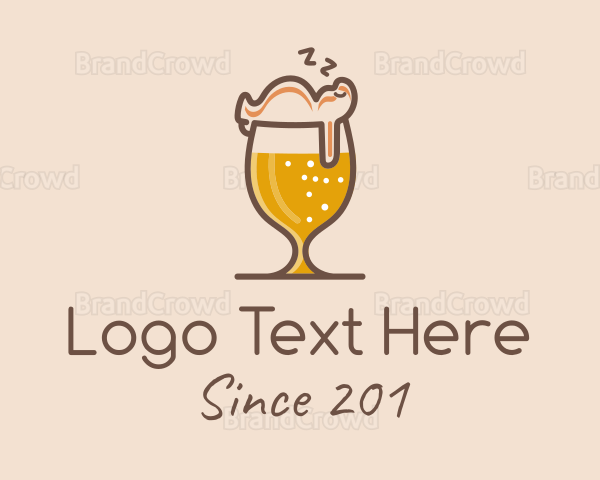 Sleeping Beer Glass Logo