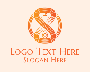 Orange - Infinity Hourglass Fruits logo design