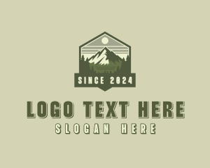 Forest - Mountain Peak Hike logo design