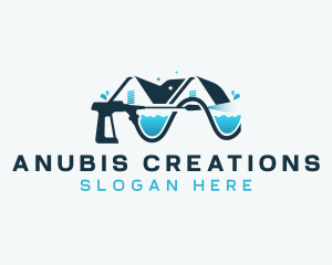 Pressure Washer Cleaning logo design