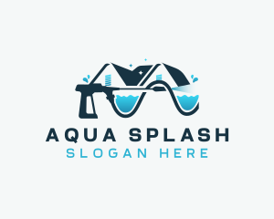 Pressure Washer Cleaning logo design