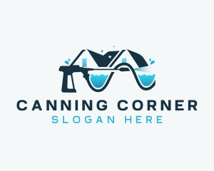 Pressure Washer Cleaning logo design