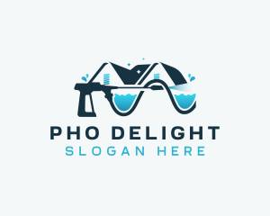 Pressure Washer Cleaning logo design