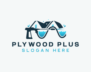 Pressure Washer Cleaning logo design