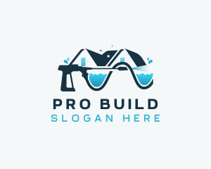 Pressure Washer Cleaning logo design