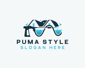 Pressure Washer Cleaning logo design