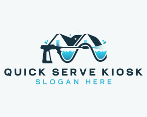 Pressure Washer Cleaning logo design