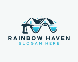 Pressure Washer Cleaning logo design