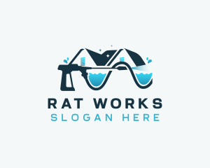 Pressure Washer Cleaning logo design