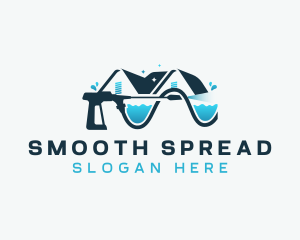 Pressure Washer Cleaning logo design