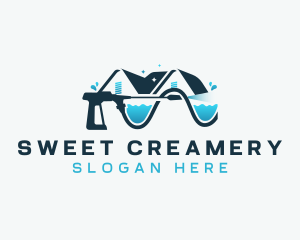 Pressure Washer Cleaning logo design